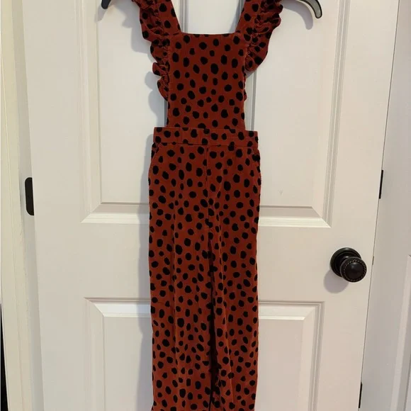 Hanna Andersson Black and Brown Playful Ruffled Jumpsuit - Picture 11 of 12